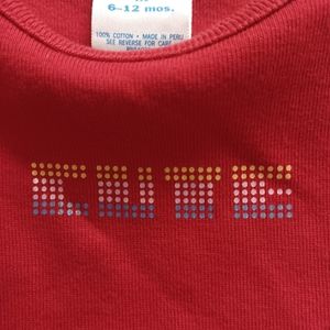 Toddler red CUTE t shirt
